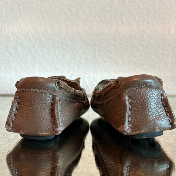Janie and Jack-brown leather loafer - Picture 4 of 7